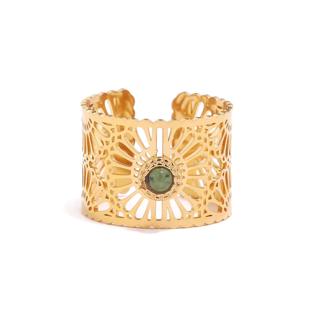 18k Stainless Steel Adjustable Morandi 3 Layer Ring (LSSG-RN12)